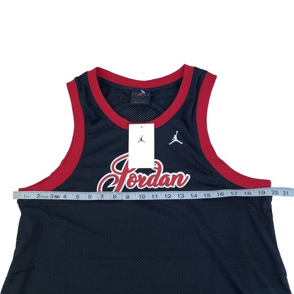 Nike Air Jordan Womens Jersey Tank Top Sz Medium Number 23 Black and Red NEW NWT - Picture 6 of 7